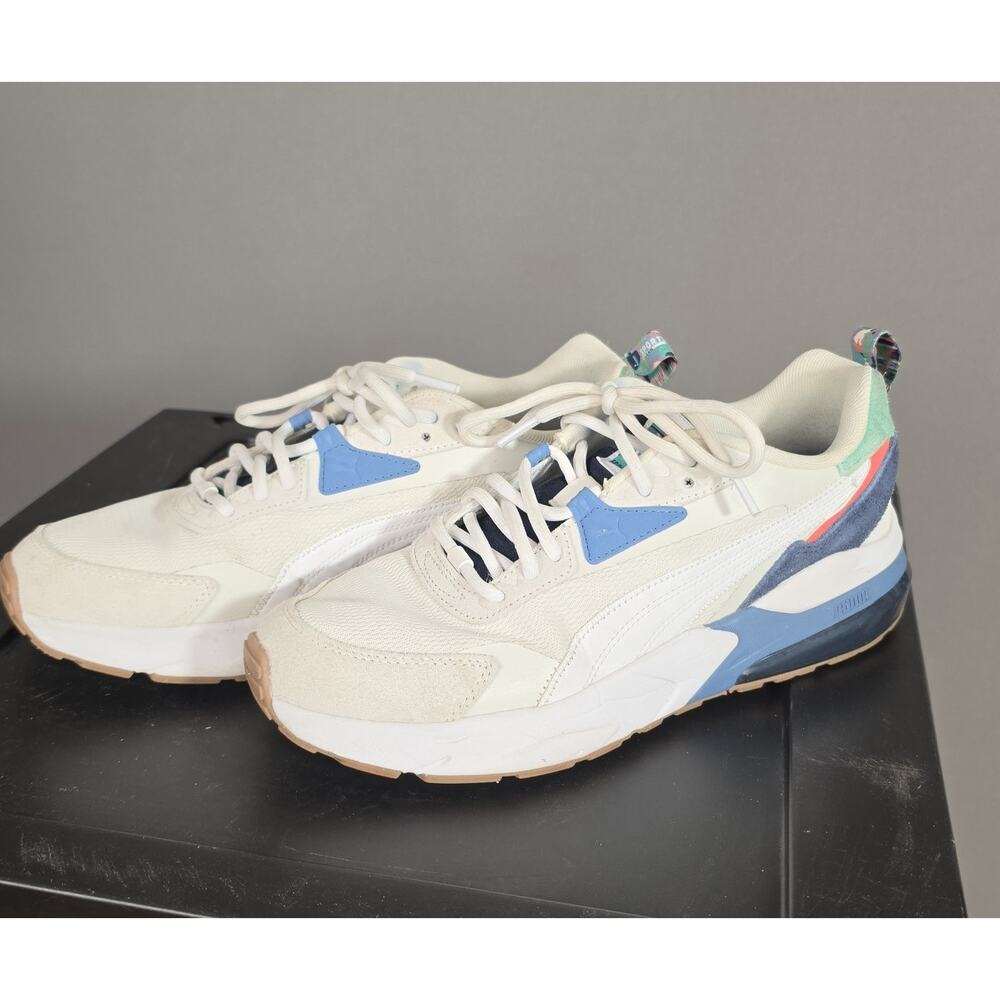 PUMA‎ Mirage Sport White Blue Green Colorblock 397817-02 Men's Athletic Sneakers